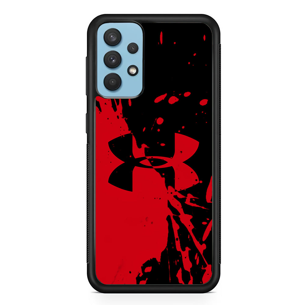 Under Armour Black Red Samsung Galaxy A32 Case | Slim Rubber Case for Samsung Galaxy A32