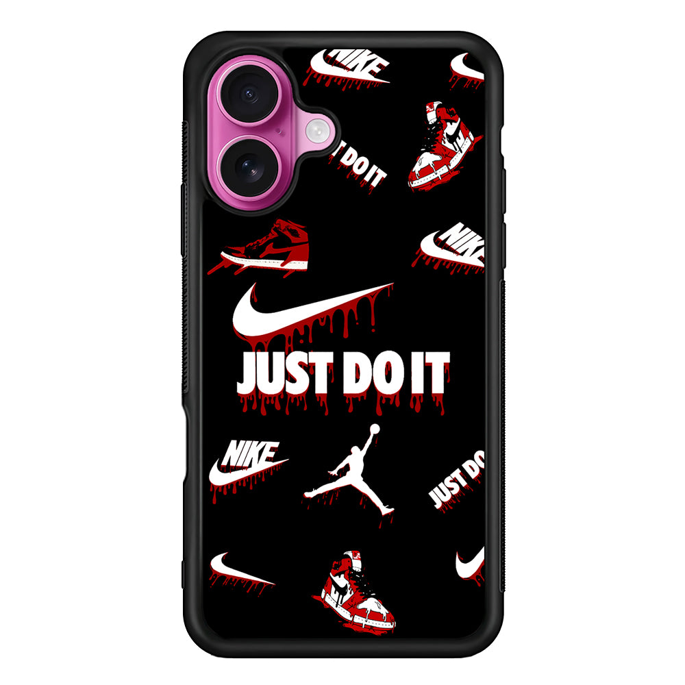 Nike X Air Jordan Black iPhone 17 Case - Slim Rubber Case for iPhone 17