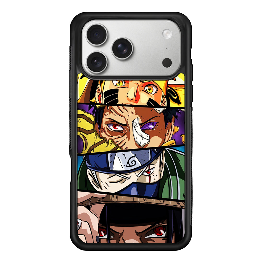 All Eyes Characters in Naruto iPhone 17 Pro Case | Slim Rubber Case for iPhone 17 Pro