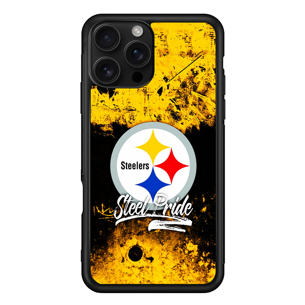 Pittsburgh Steelers Steel Pride iPhone 16 Pro Case | Durable Protective Case for iPhone 16 Pro