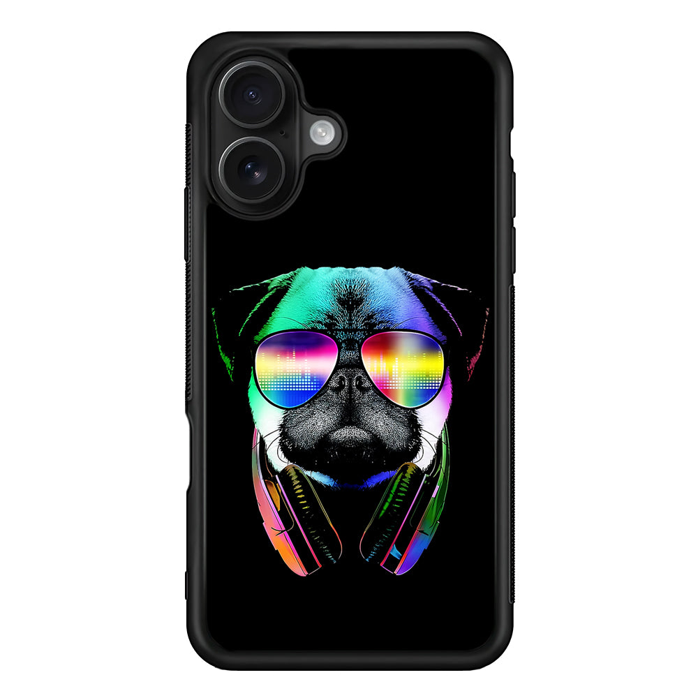 Music Love Pug DJ iPhone 16 Case - Oxvistore