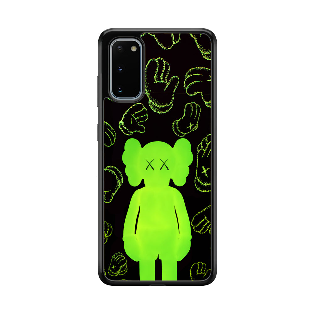 Kaws Doll Glowing Green Samsung Galaxy S20 Case | Slim Rubber Case for Samsung Galaxy S20