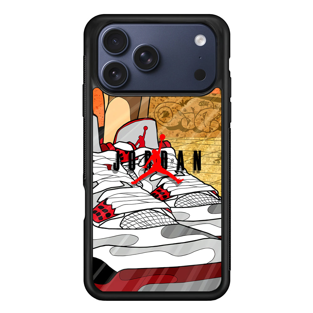 Air Jordan The Cartoon Shoes iPhone 17 Pro Max Case | Durable Rubber Case for iPhone 17 Pro Max