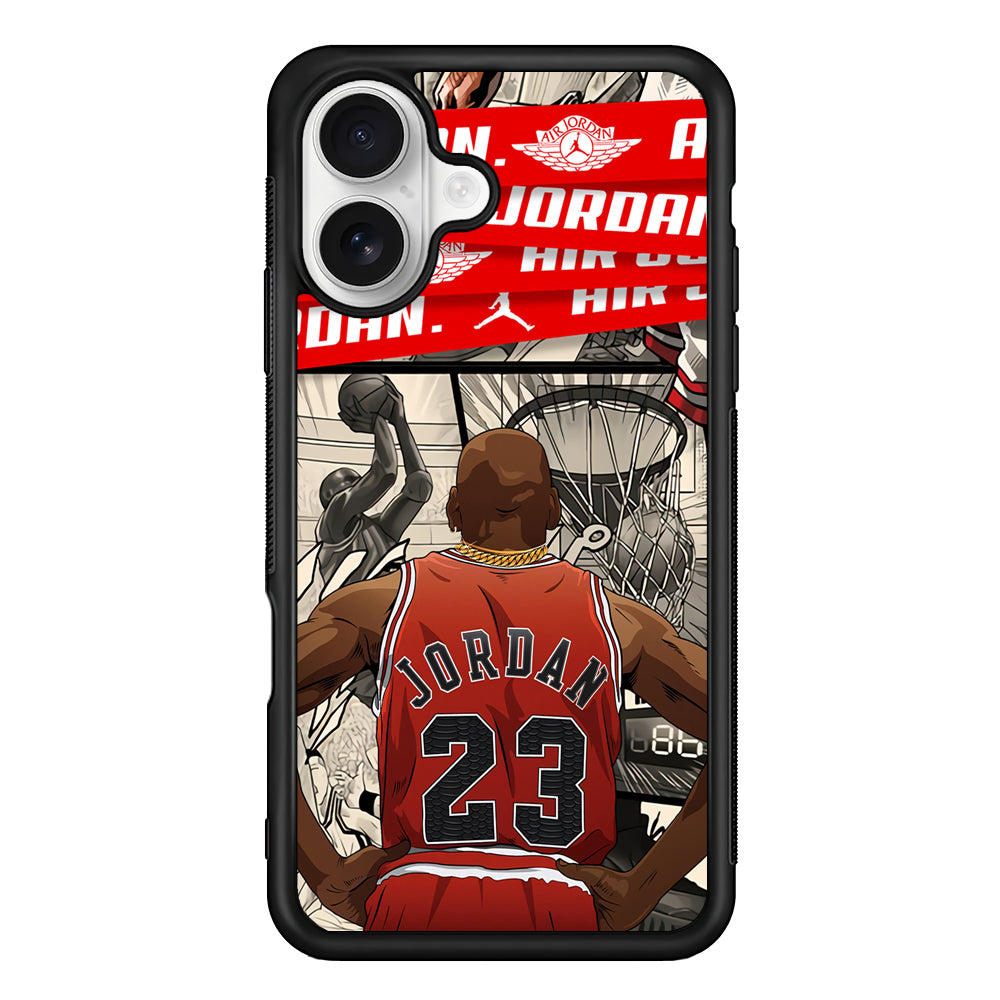 Air Jordan Looking at Victory iPhone 16 Plus Case – Slim Fit Protective Phone Case