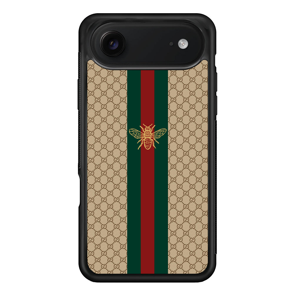 Gucci Latte Wall Stripe Bee Logo iPhone 17 Air Case | Slim Rubber Case for iPhone 17 Air
