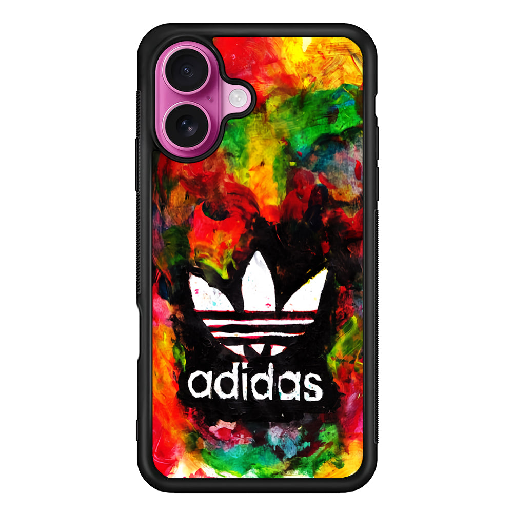 Adidas Logo Colorful Painting iPhone 17 Case - Slim Rubber Case for iPhone 17