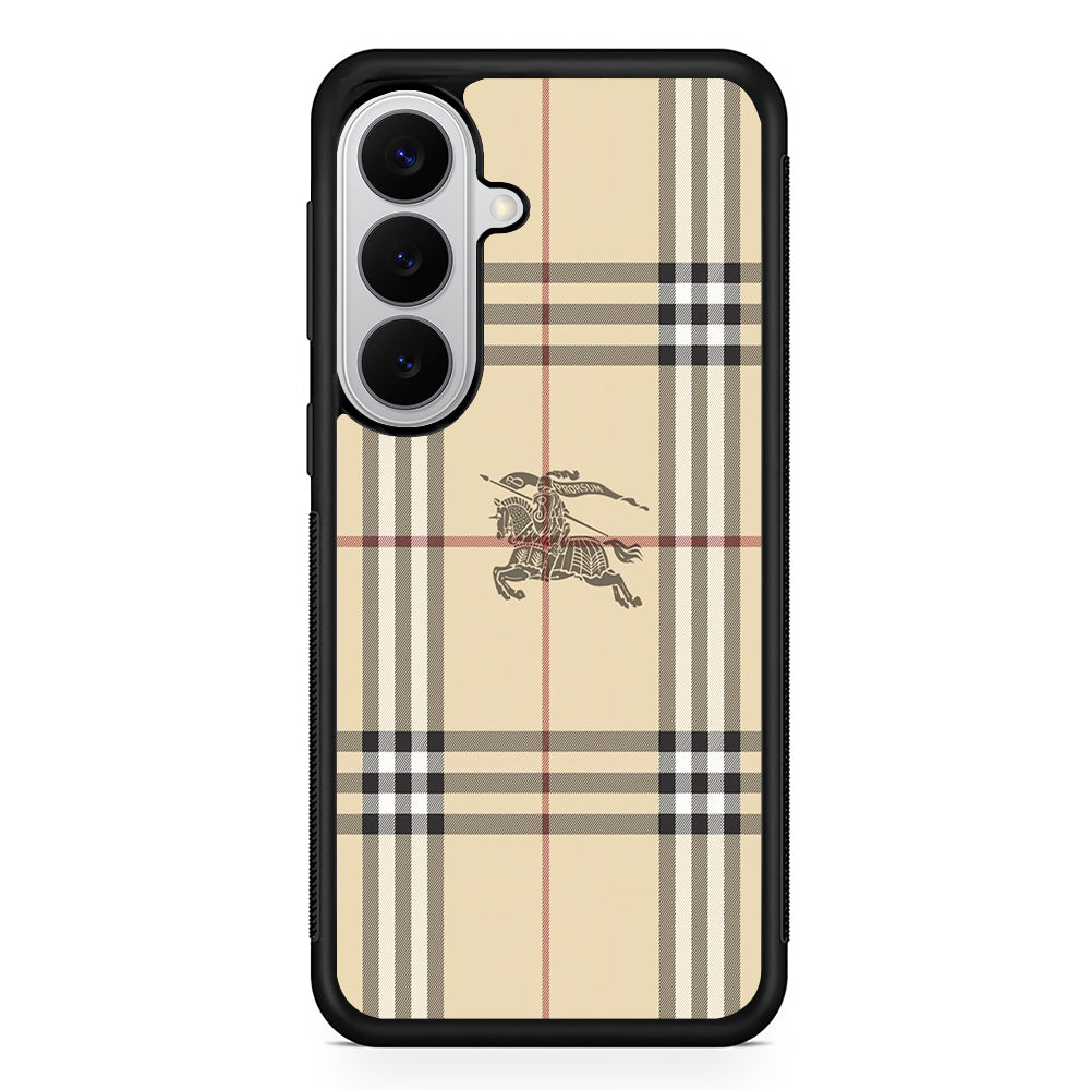 Burberry Latte Cream Samsung Galaxy S26 Case | Slim Rubber Case for Samsung Galaxy S26