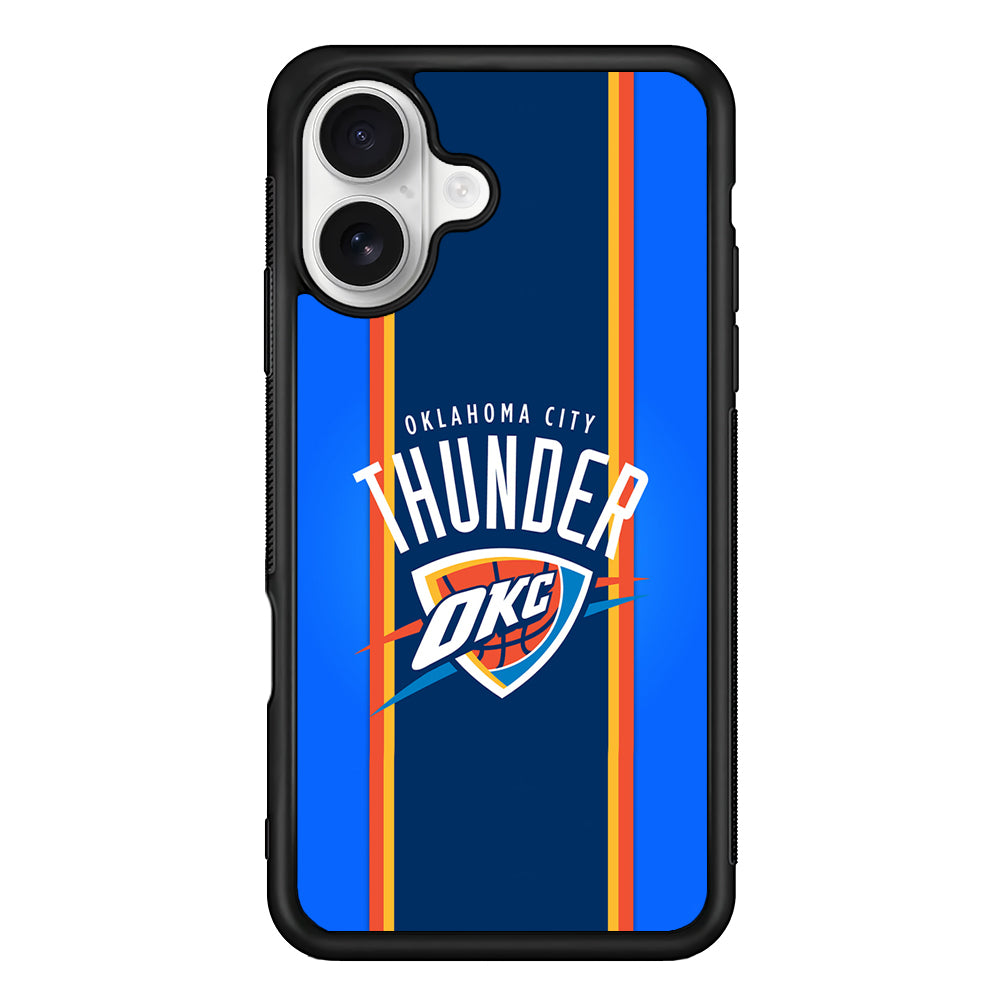 Oklahoma City Thunder Logo iPhone 16 Plus Case | Durable Protective Rubber Cover