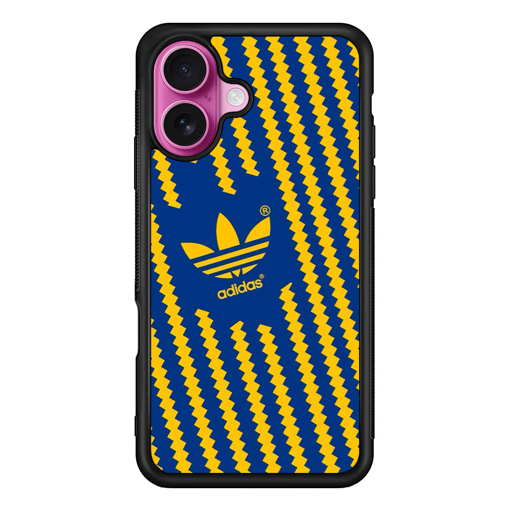 Adidas Choppy Line iPhone 17 Case - Slim Rubber Case for iPhone 17