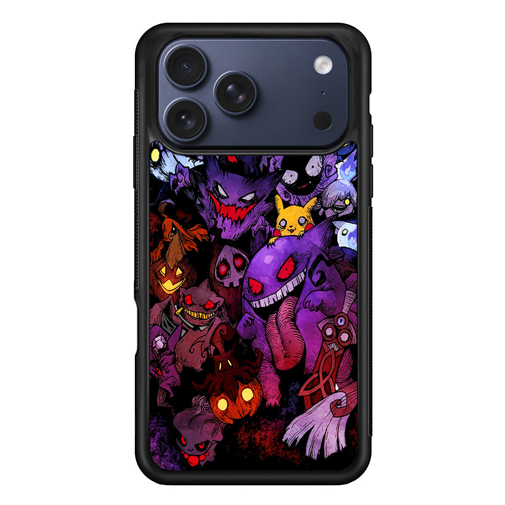 Ghost Type Pokemon Gengar iPhone 17 Pro Max Case | Slim Protective Cover for iPhone 17 Pro Max