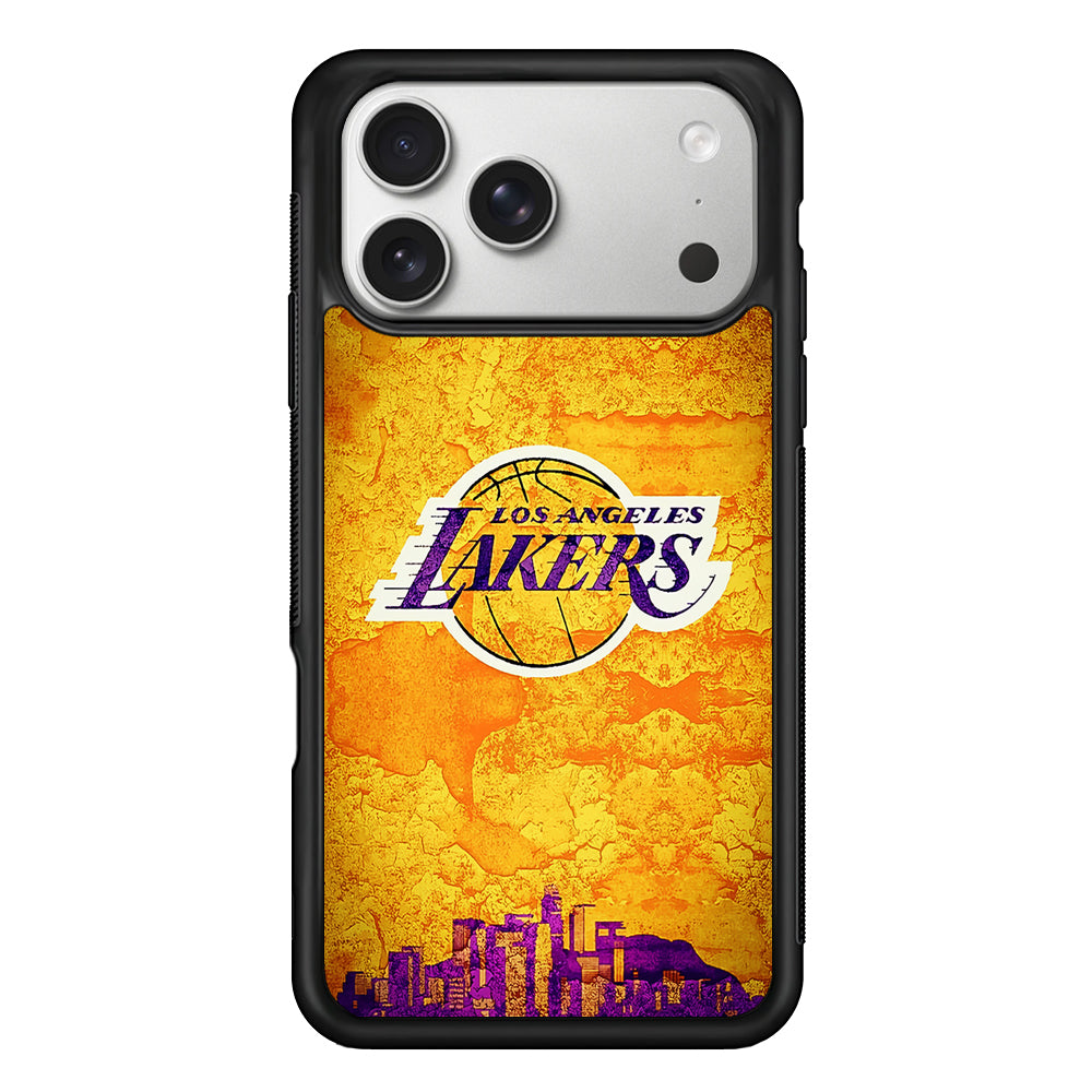 Los Angeles Lakers Pattern iPhone 17 Pro Case | Slim Rubber Case for iPhone 17 Pro