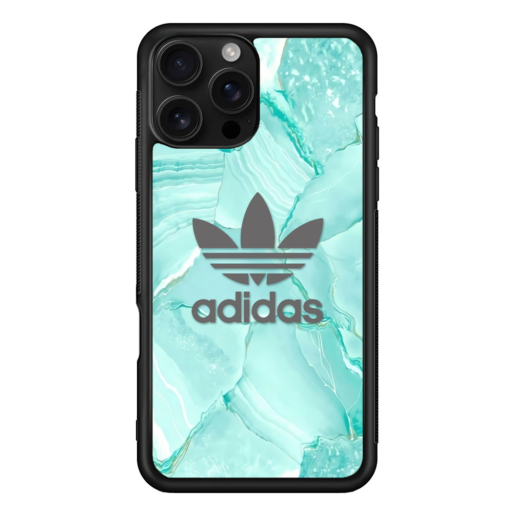 Adidas Light Marble Green iPhone 16 Pro Case - Stylish Protective Cover for iPhone 16 Pro
