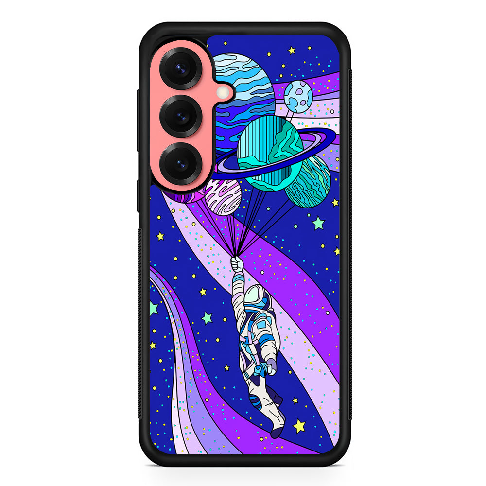 Astronaut Space Planetary Balloon Samsung Galaxy S25 Case | Protective Case for Samsung Galaxy S25