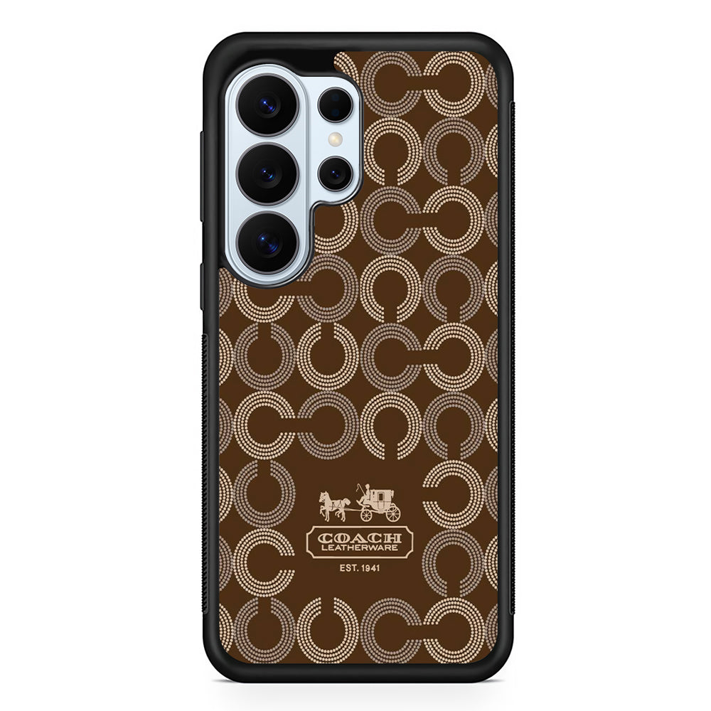 Coach Pattern Brown Samsung Galaxy S26 Ultra Case | Protective Phone Cover