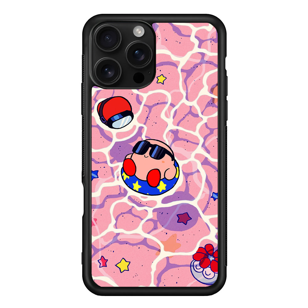 Kirby is Sunbathing on The Beach iPhone 16 Pro Case | Durable Protective Case for iPhone 16 Pro