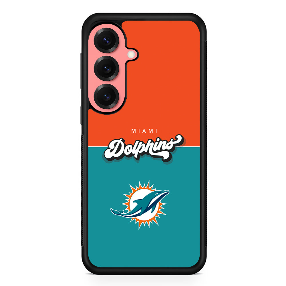 Miami Dolphins Orange Blue Samsung Galaxy S25 Case | Protective Case for Samsung Galaxy S25
