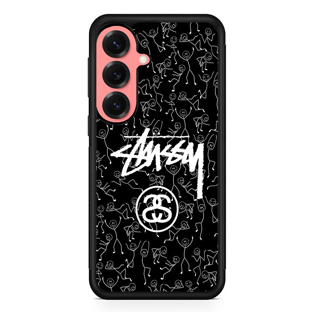 Stussy People Dancing Samsung Galaxy S25 Case | Slim Rubber Case for Samsung Galaxy S25