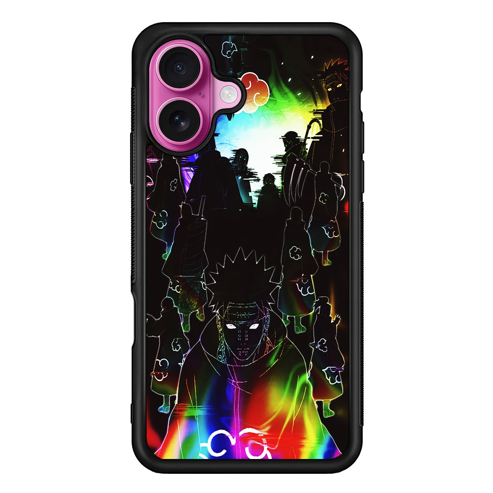 Akatsuki All Members Silhouette iPhone 17 Case | Slim Protective Rubber Phone Cover