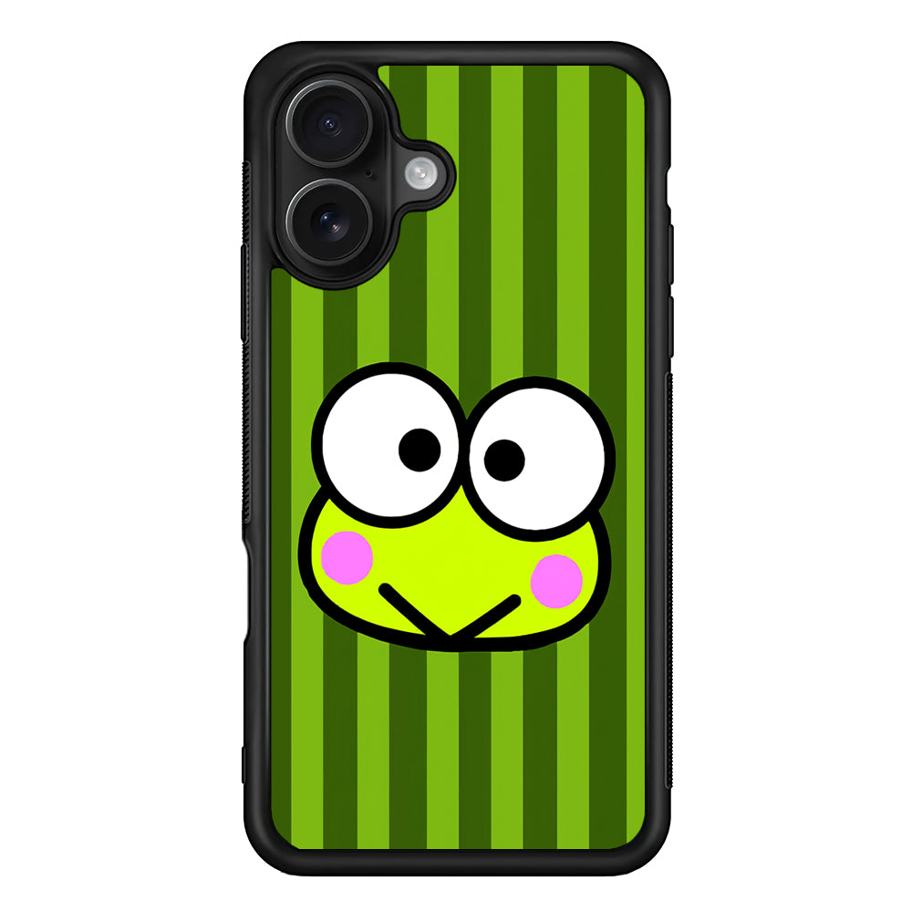 Cutes Keroppi Stripe Green iPhone 16 Case - Oxvistore