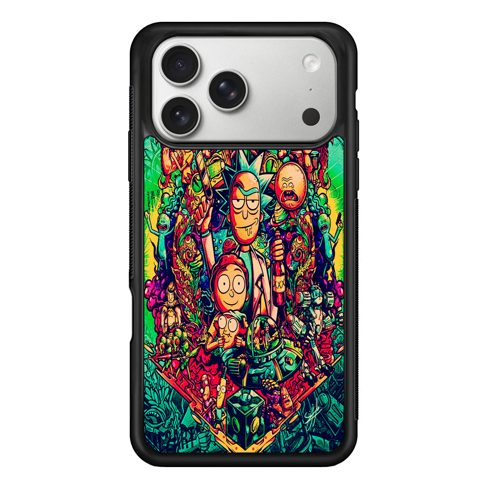 Rick and Morty Cartoon Art iPhone 17 Pro Case | Slim Rubber Case for iPhone 17 Pro