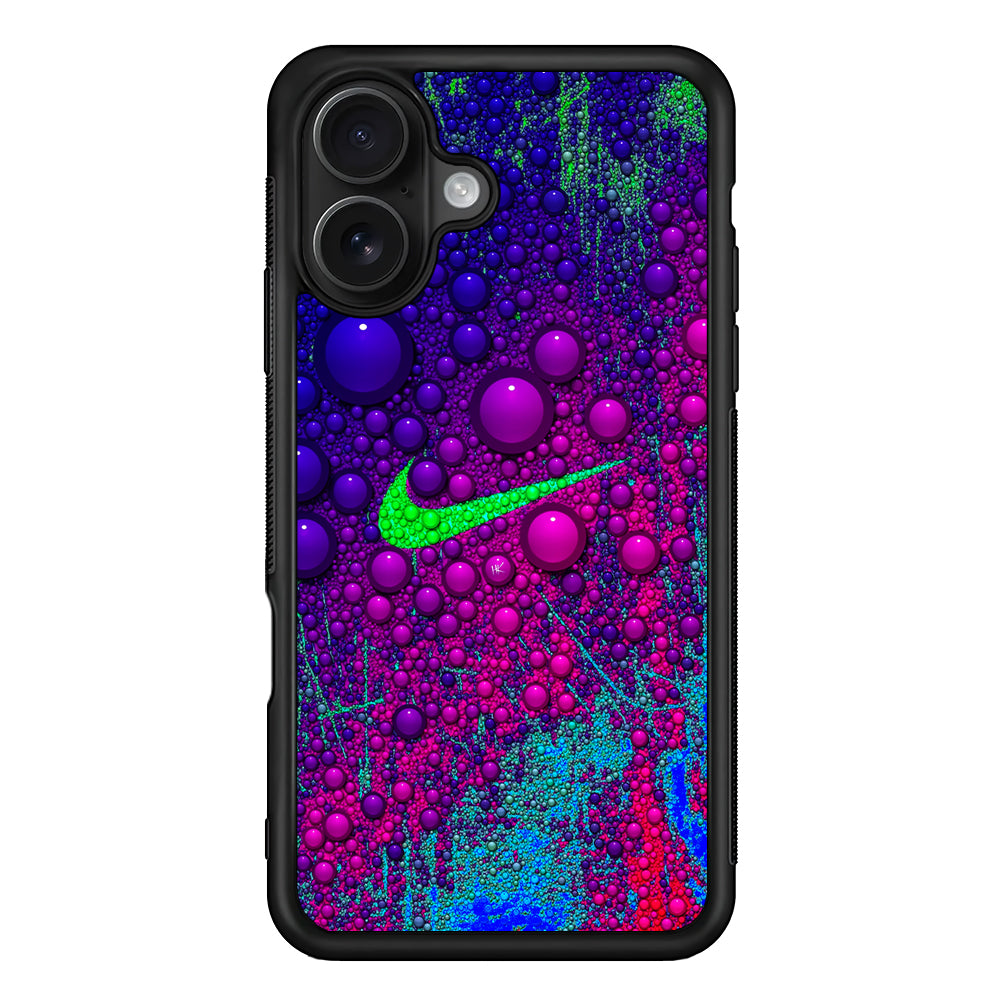 Nike Logo Color Bubbles Art iPhone 16 Case - Oxvistore