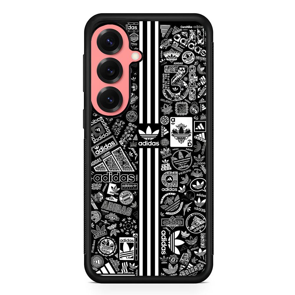 Adidas Collection Black White Samsung Galaxy S25 Case | Slim Protective Cover for Samsung Galaxy S25