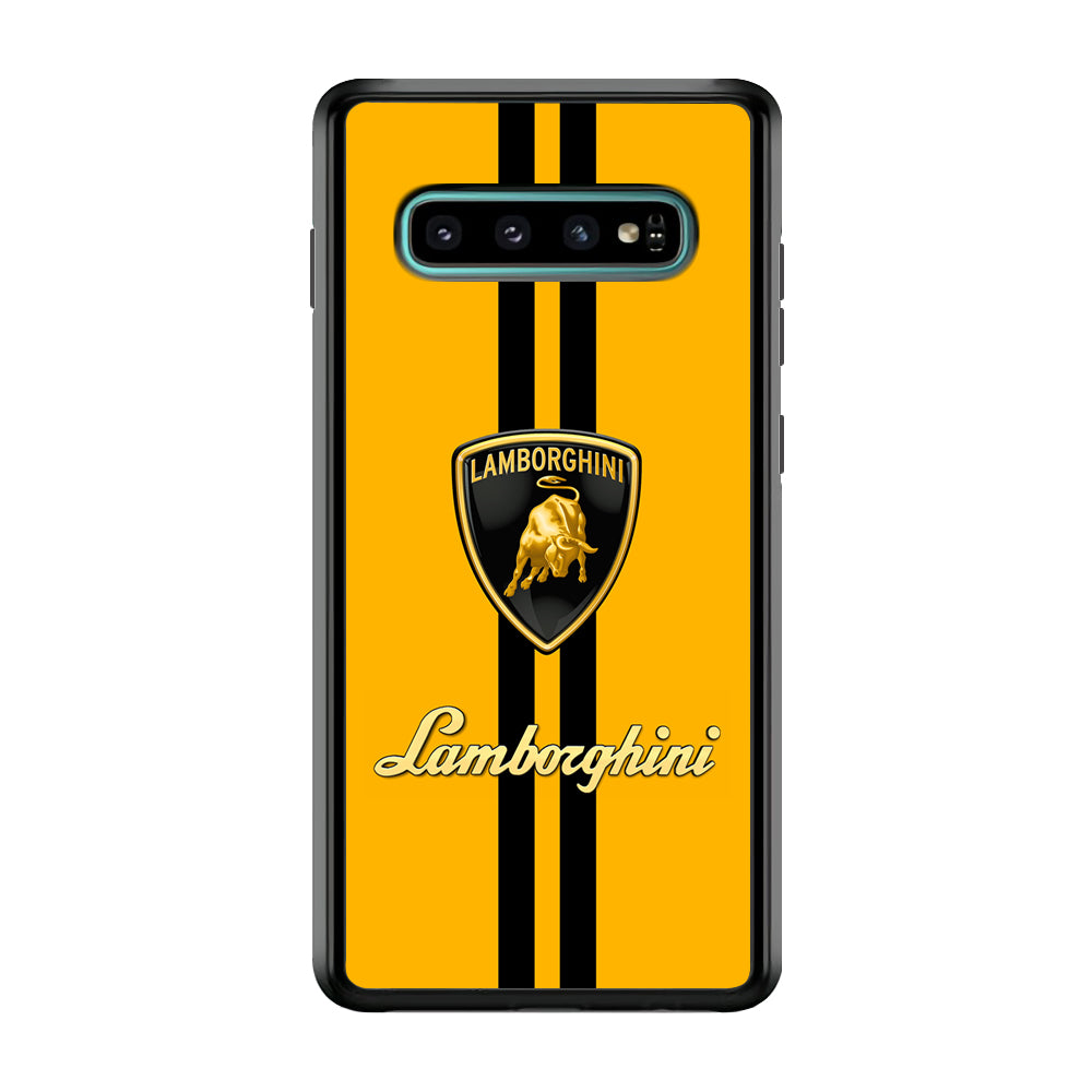 Lamborghini Logo Yellow Samsung Galaxy S10 Plus Case | Slim Rubber Case for Samsung Galaxy S10 Plus
