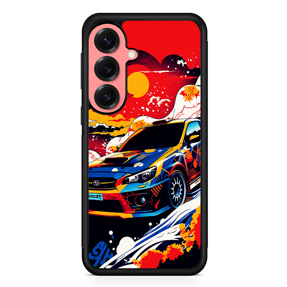 Japanese Retro Car Sunset Samsung Galaxy S25 Case | Protective Case for Samsung Galaxy S25