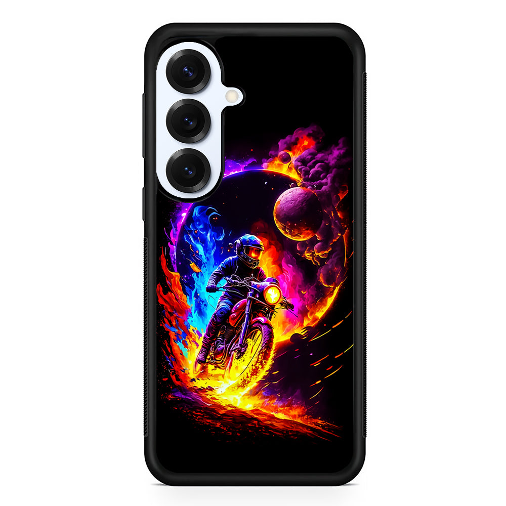 Adventure Motorcycle Space Samsung Galaxy S25 Plus Case | Slim Rubber Cover for Samsung Galaxy S25 Plus