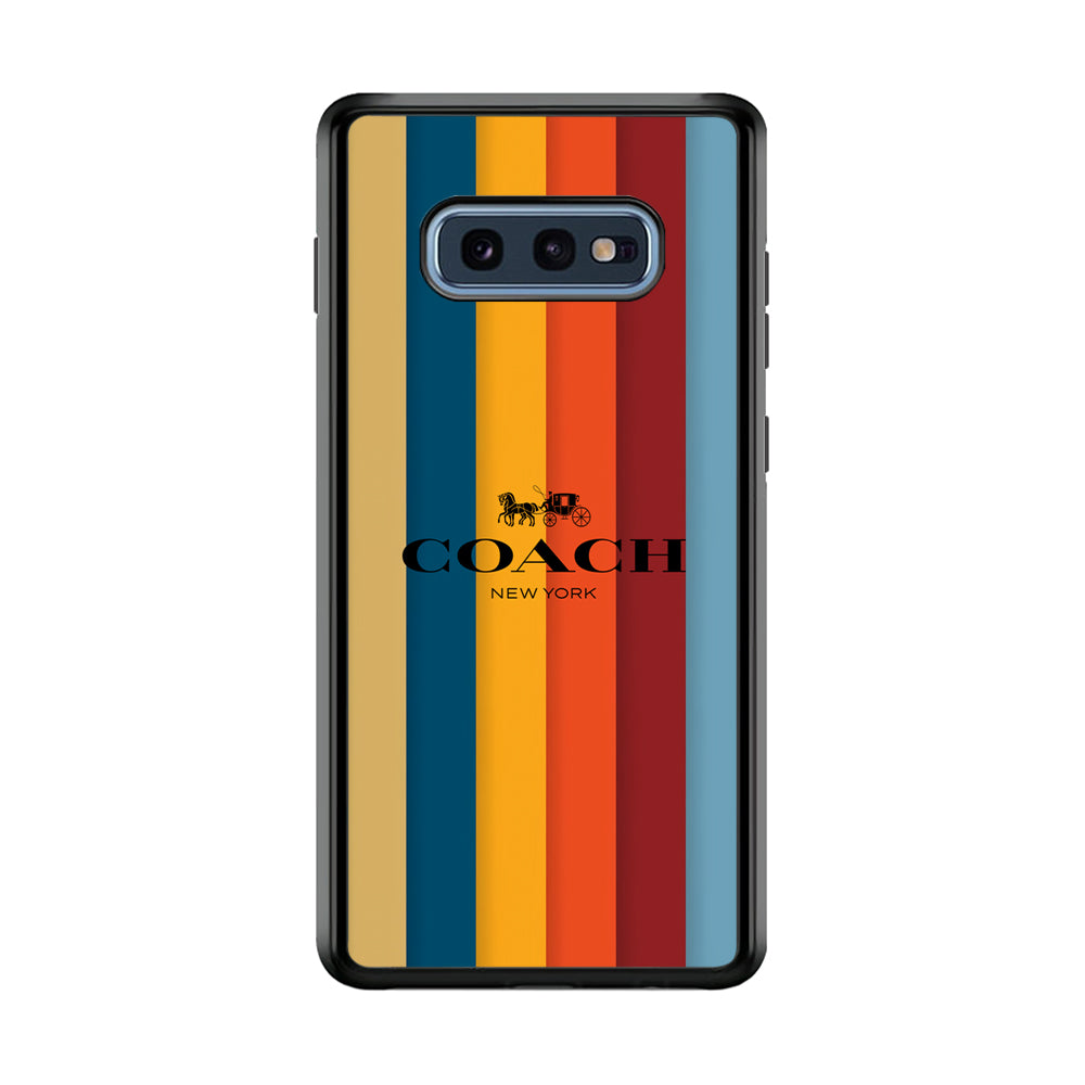 Coach Vertical Colorfull Samsung Galaxy S10E Case | Slim Rubber Case for Samsung Galaxy S10E