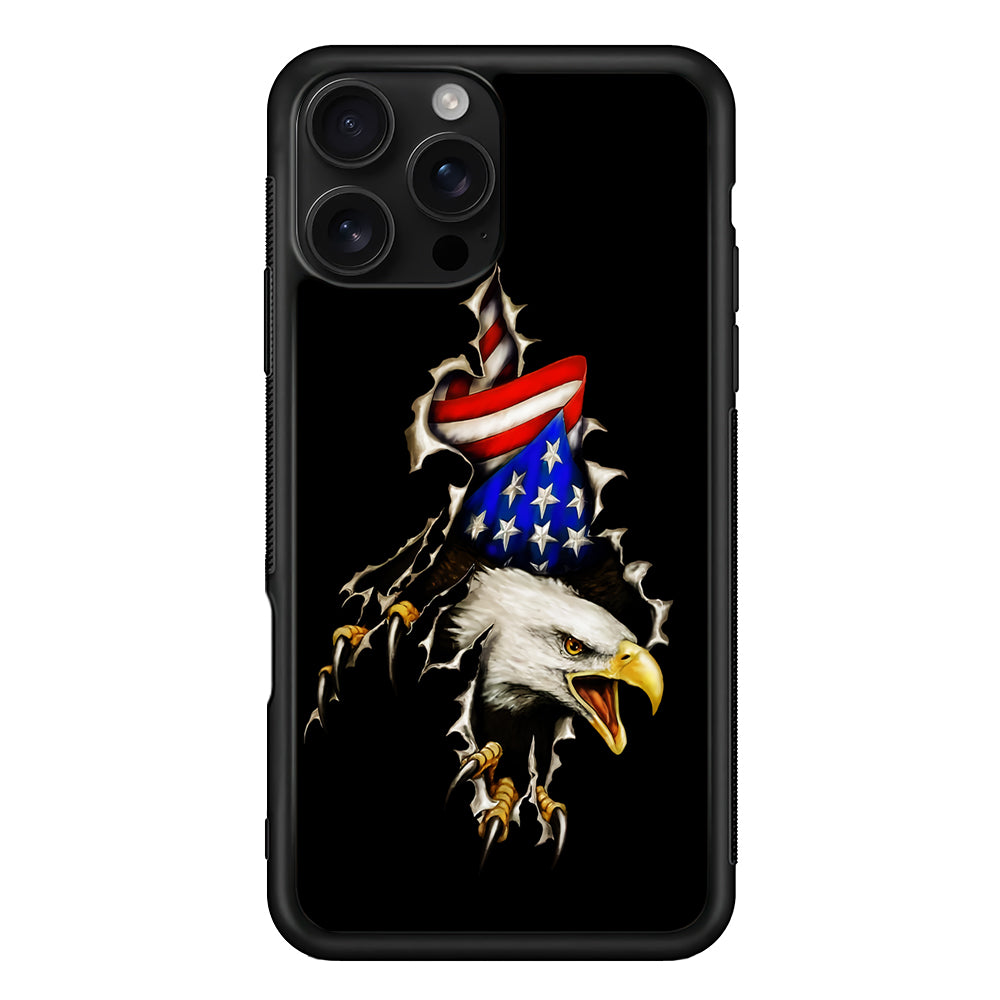 Eagle American Flag Patriotic iPhone 16 Pro Case | Durable Protective Case for iPhone 16 Pro