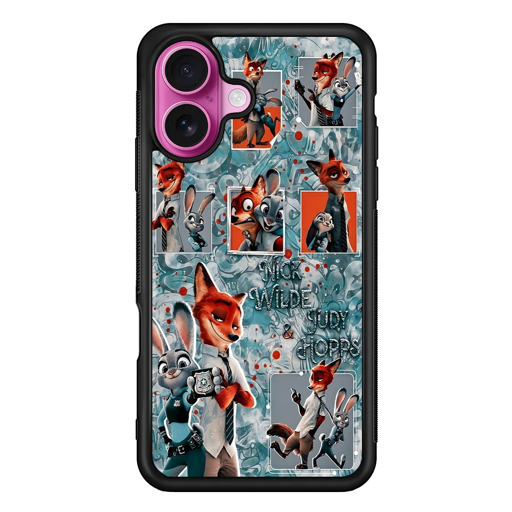 Zootopia Judy and Nick Aesthetic iPhone 17 Case | Slim Protective Rubber Phone Cover