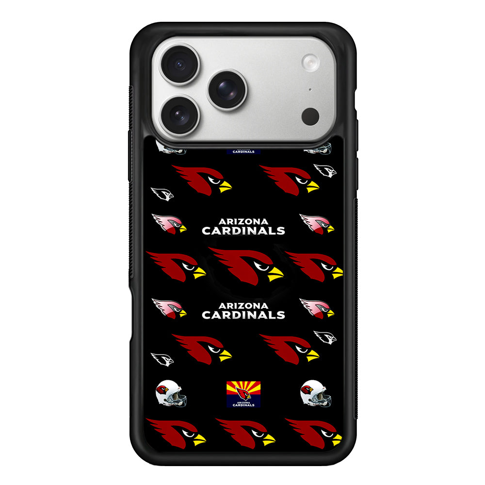 Arizona Cardinals Pattern iPhone 17 Pro Case | Slim Rubber Case for iPhone 17 Pro