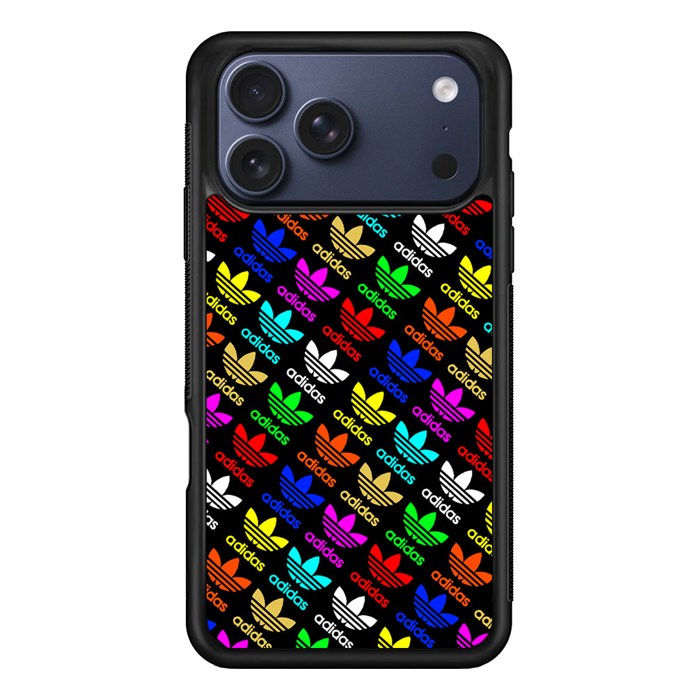 Adidas Logo Colorful Pattern iPhone 17 Pro Max Case | Durable Rubber Case for iPhone 17 Pro Max
