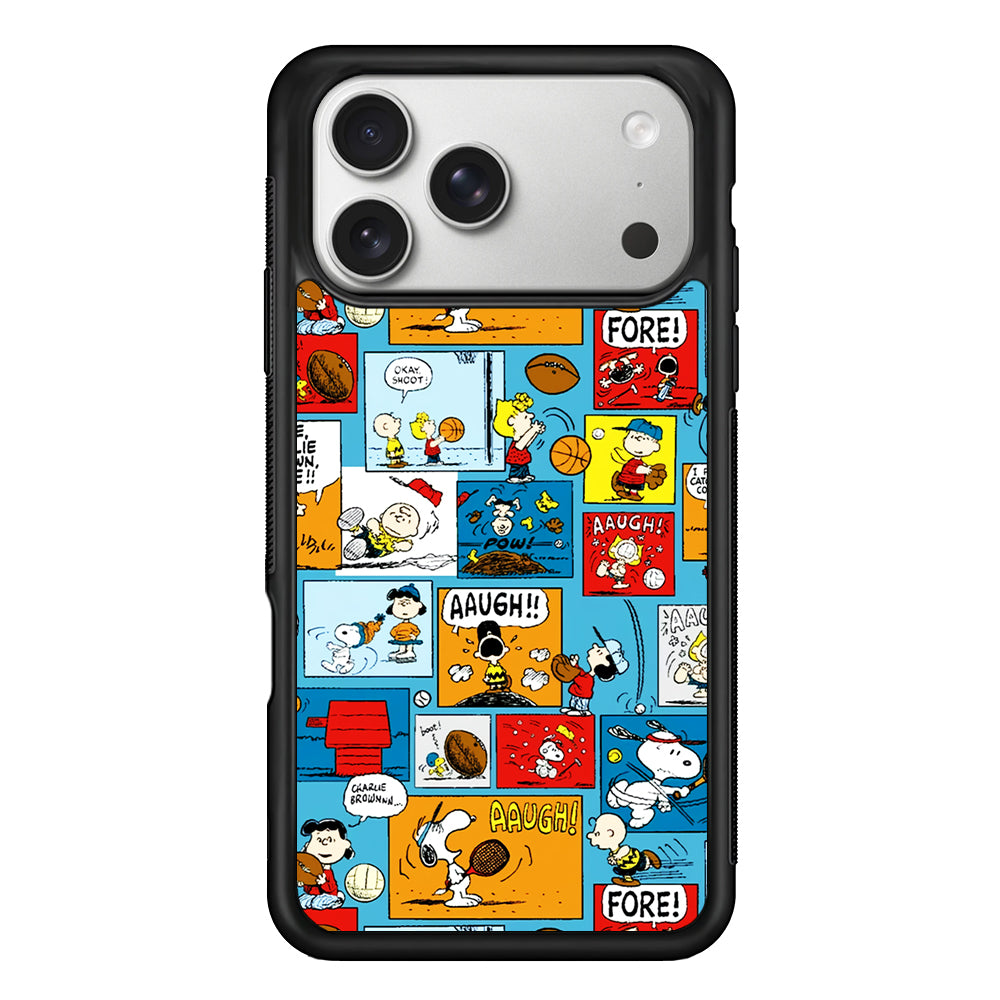 Snoopy Sport Comic iPhone 17 Pro Case | Slim Rubber Case for iPhone 17 Pro