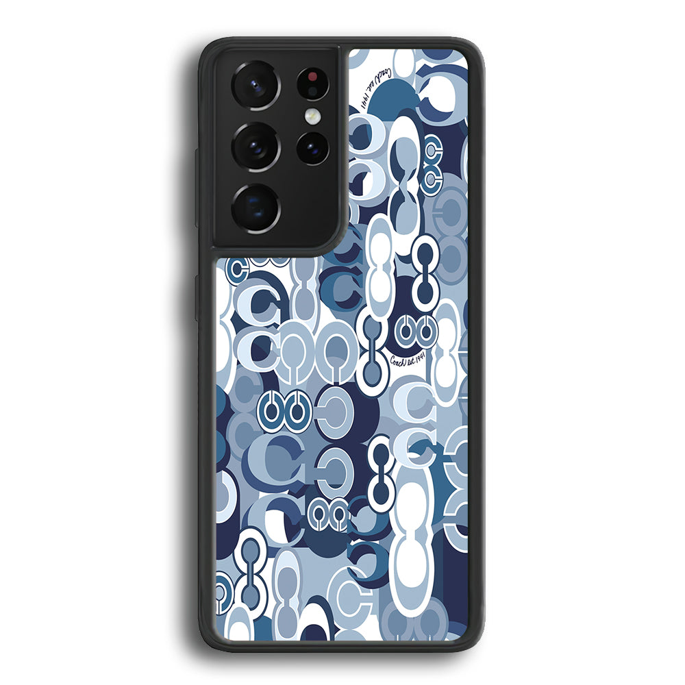 Coach Blue Samsung Galaxy S24 Ultra Case | Slim Rubber Case for Samsung Galaxy S24 Ultra