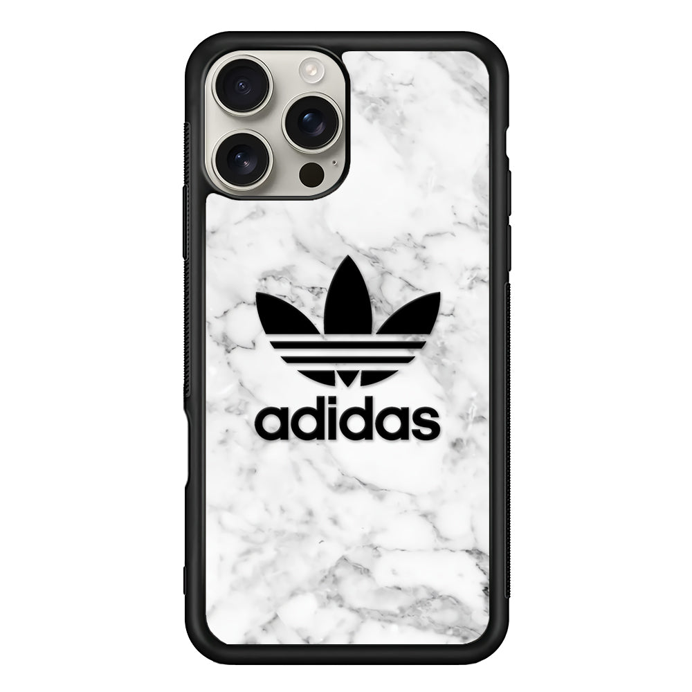 Adidas Marble Backdrop iPhone 16 Pro Max Case | Durable Everyday Protective Cover