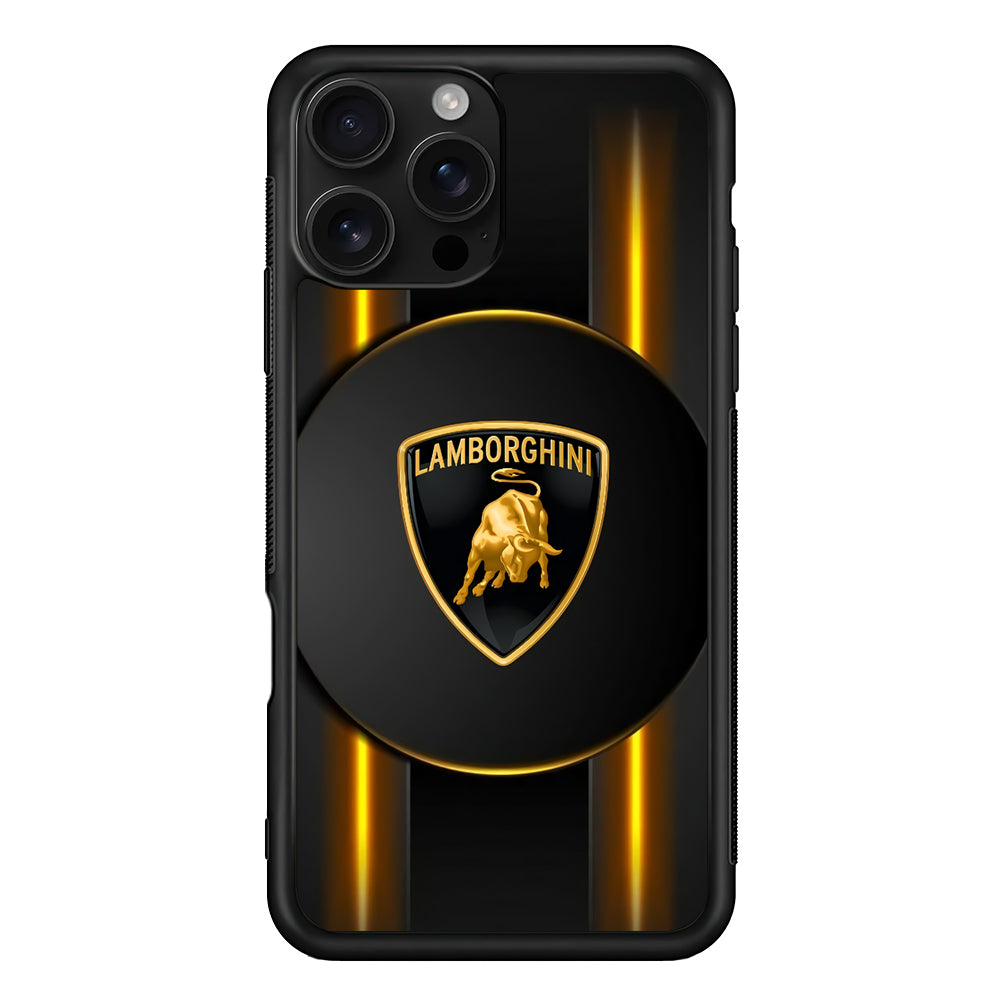 Lamborghini Light Up The Darkness iPhone 16 Pro Case - Stylish Protective Cover for iPhone 16 Pro