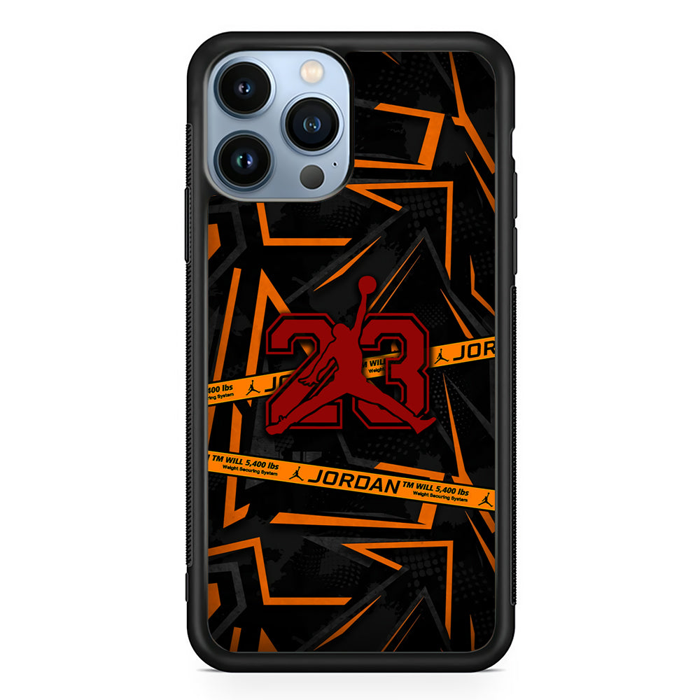Air Jordan Orange Shapes 2D Rubber Phone Case | Slim Protective Phone Case