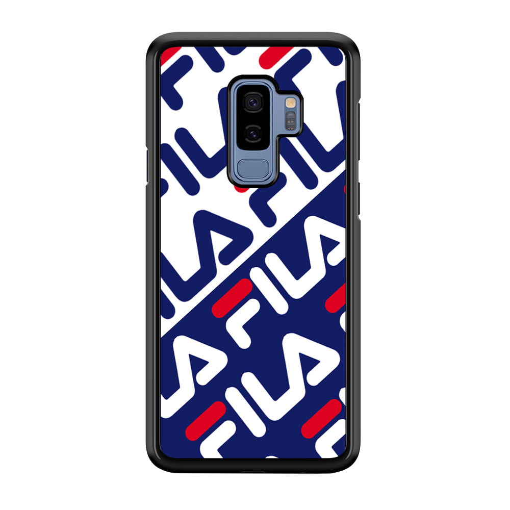 Fila Patern in Slope Samsung Galaxy S9 Plus Case | Slim Rubber Case for Samsung Galaxy S9 Plus