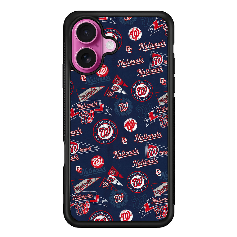 Washington Nationals Pattern iPhone 17 Case | Slim Protective Rubber Phone Cover