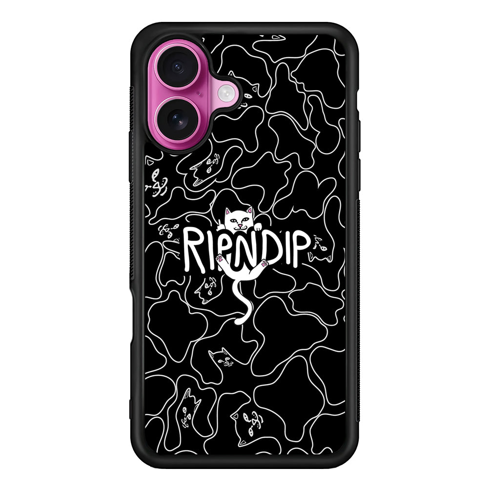 Rip N Dip Black Camo iPhone 17 Case | Slim Rubber Case for iPhone 17