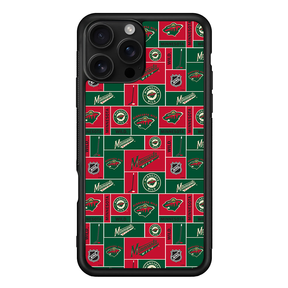 Minnesota Wild Pattern iPhone 16 Pro Case | Durable Protective Case for iPhone 16 Pro