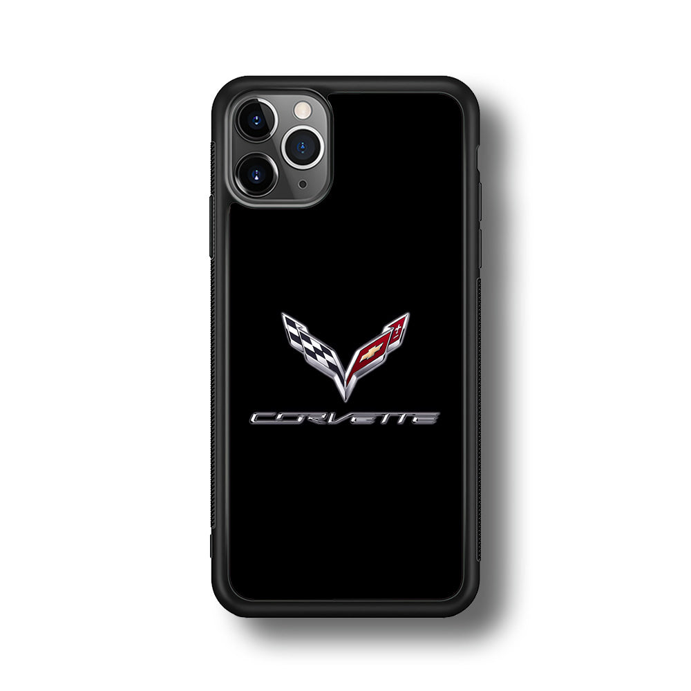 Chevrolet Corvette Logo Black iPhone 11 Pro Max Case | Slim Rubber Case for iPhone 11 Pro Max