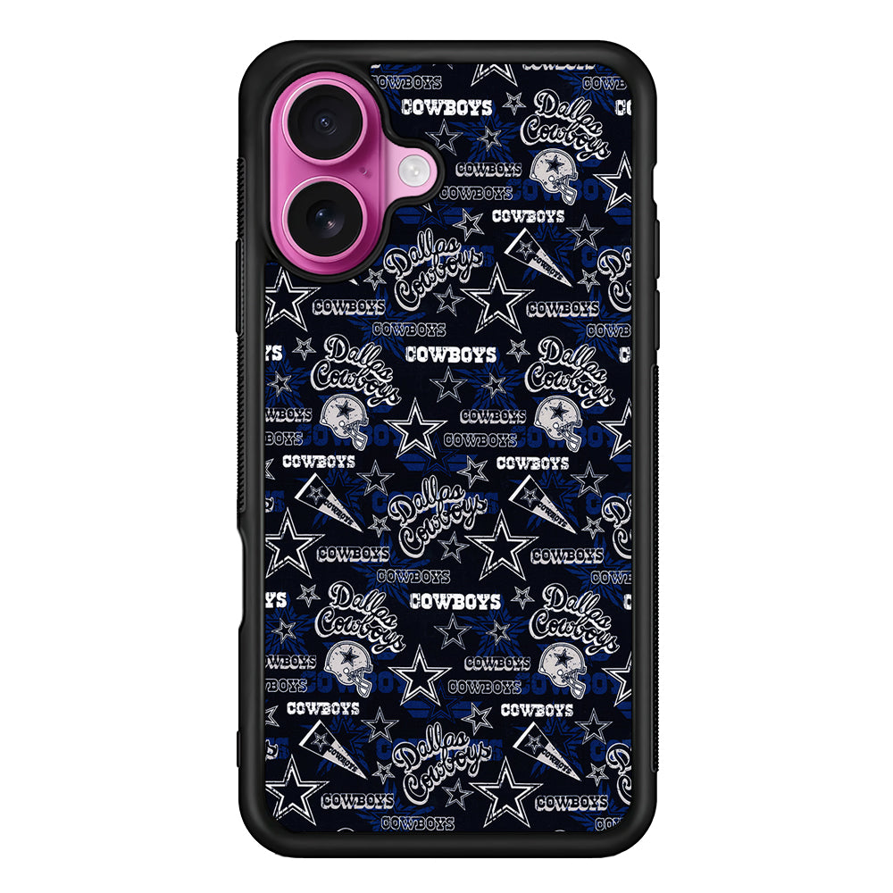 Dallas Cowboys Pattern iPhone 17 Case | Slim Protective Rubber Phone Cover