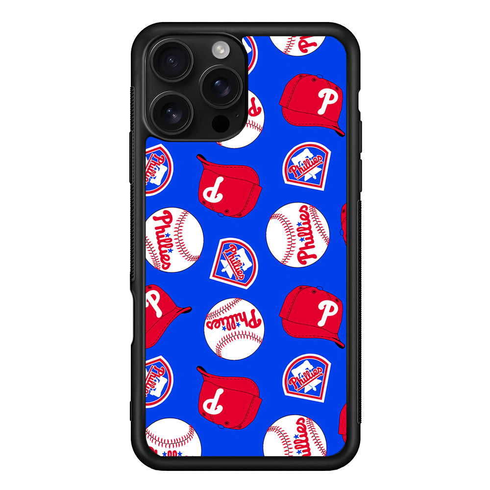 Philadelphia Phillies Pattern iPhone 16 Pro Case | Durable Protective Case for iPhone 16 Pro