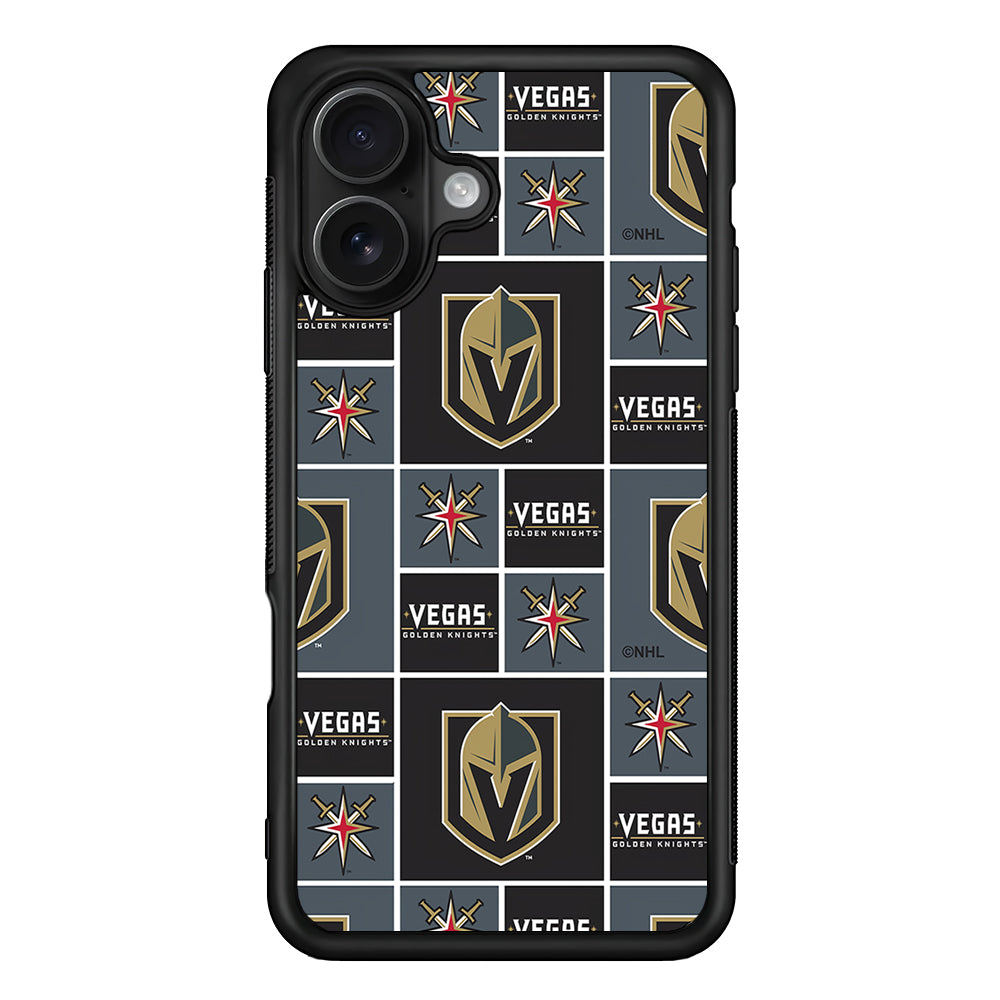 Vegas Golden Knights Pattern iPhone 16 Case - Oxvistore
