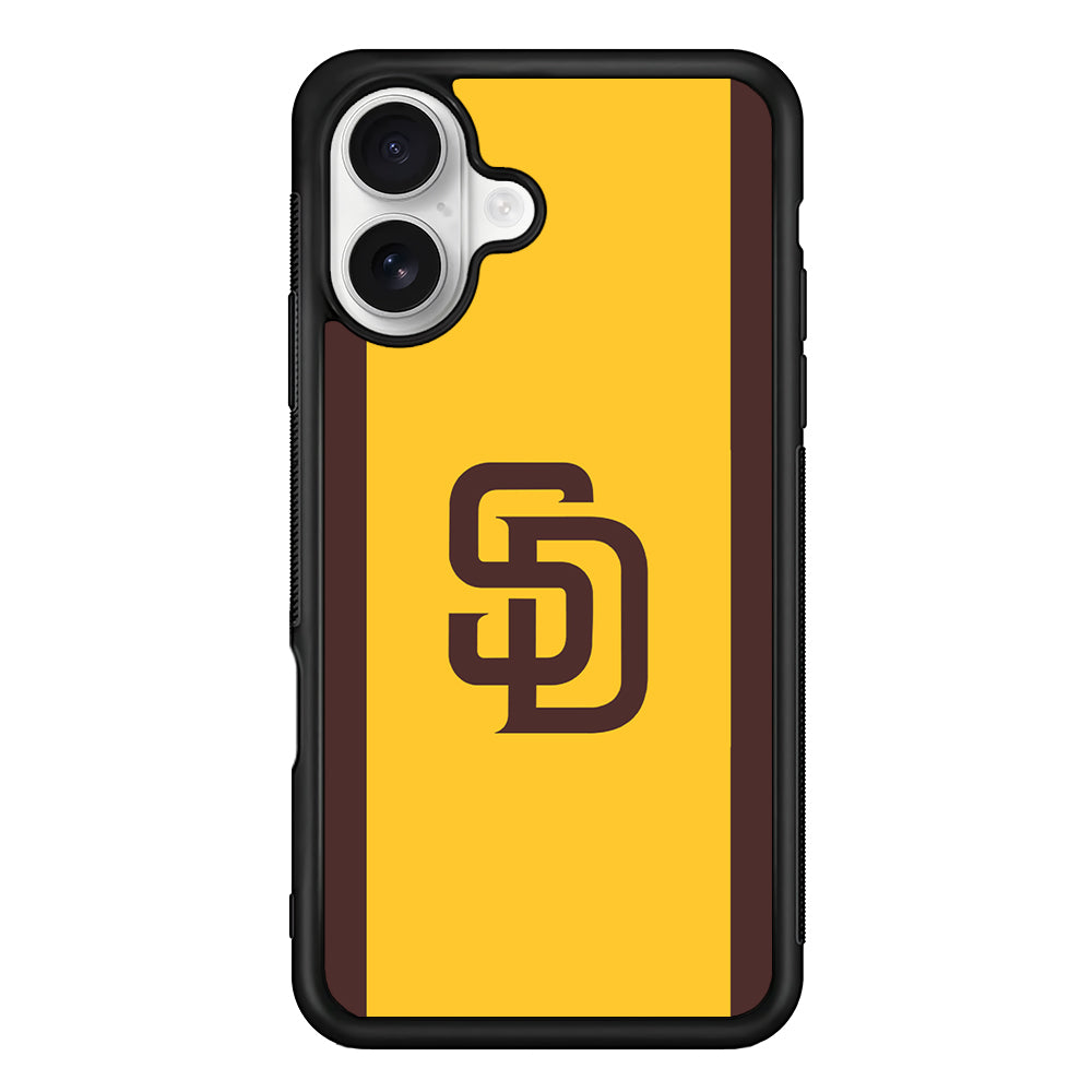 San Diego Padres Logo iPhone 16 Plus Case | Durable Protective Rubber Cover