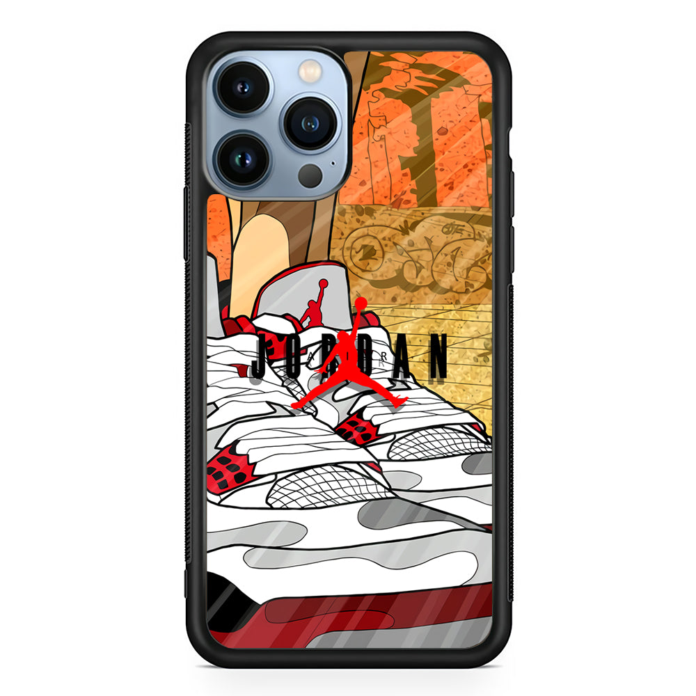 Air Jordan The Cartoon Shoes 2D Rubber Phone Case | Slim Protective Phone Case