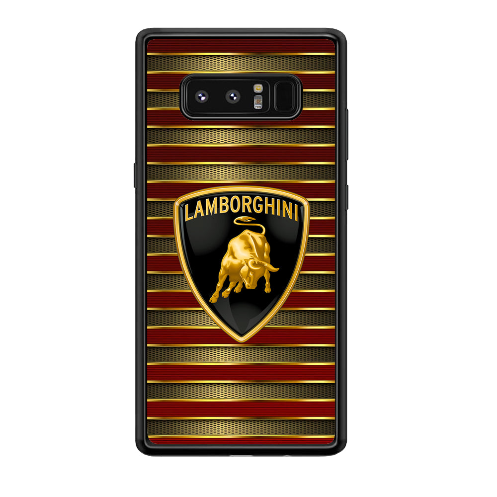 Lamborghini Red Gold Luxury Samsung Galaxy Note 8 Case | Slim Rubber Case for Samsung Galaxy Note 8